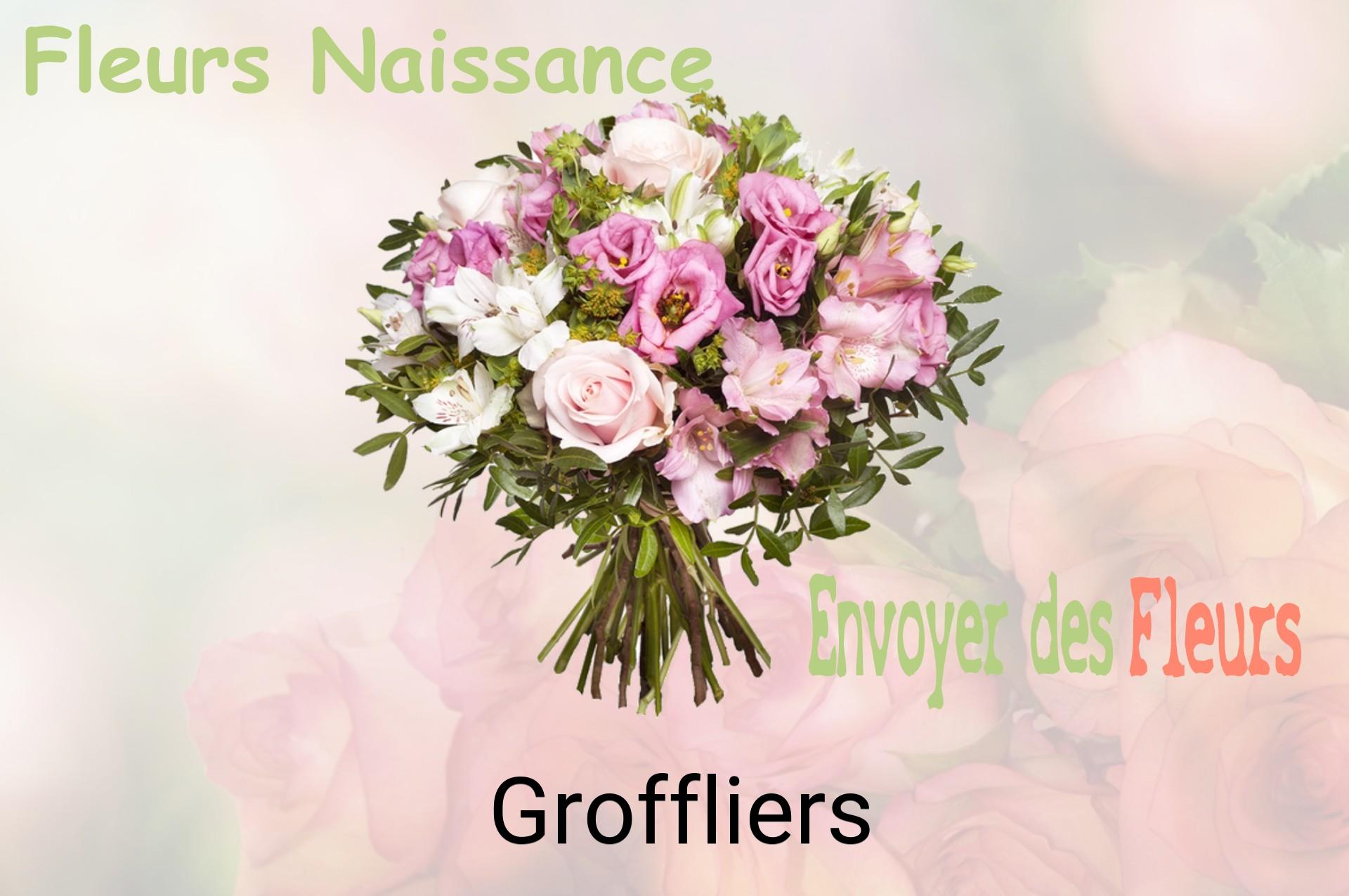 Bouquet de fleurs de naissance livré à Groffliers